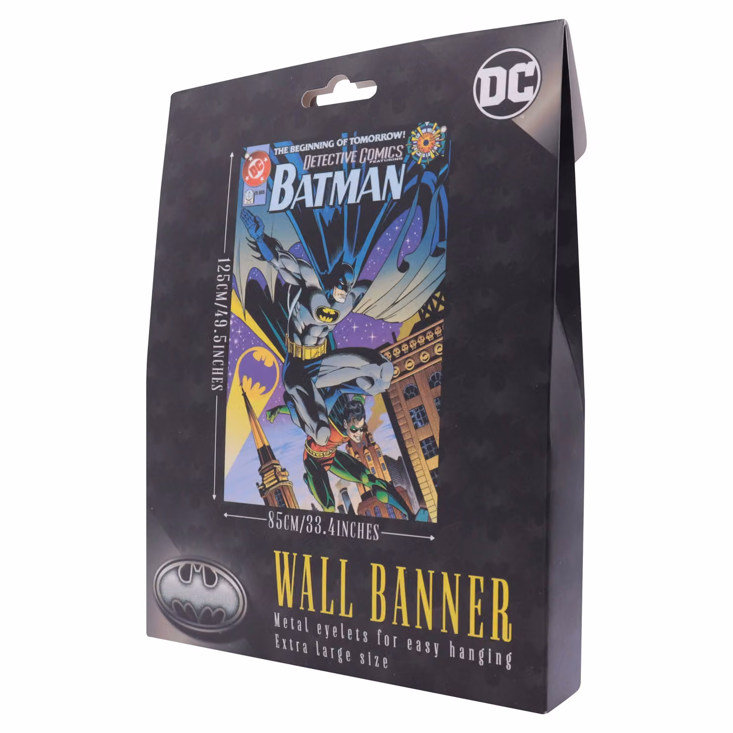 FaNaTtik Batman 85th Anniversary Multicolour Wall Banner, W: 125 cm, H: 85 cm – 1