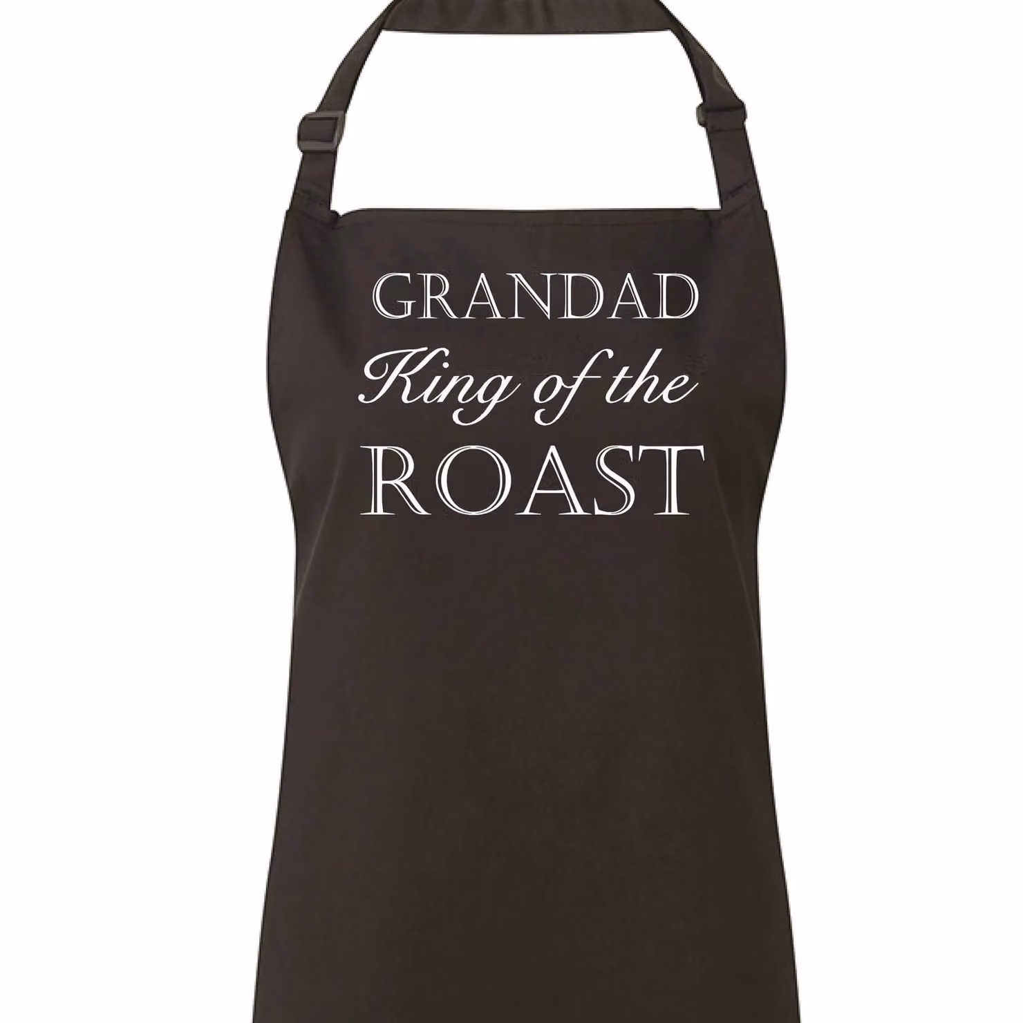 60 Second Makeover Men's Grandad King of the Roast Cotton Apron in Black – 2