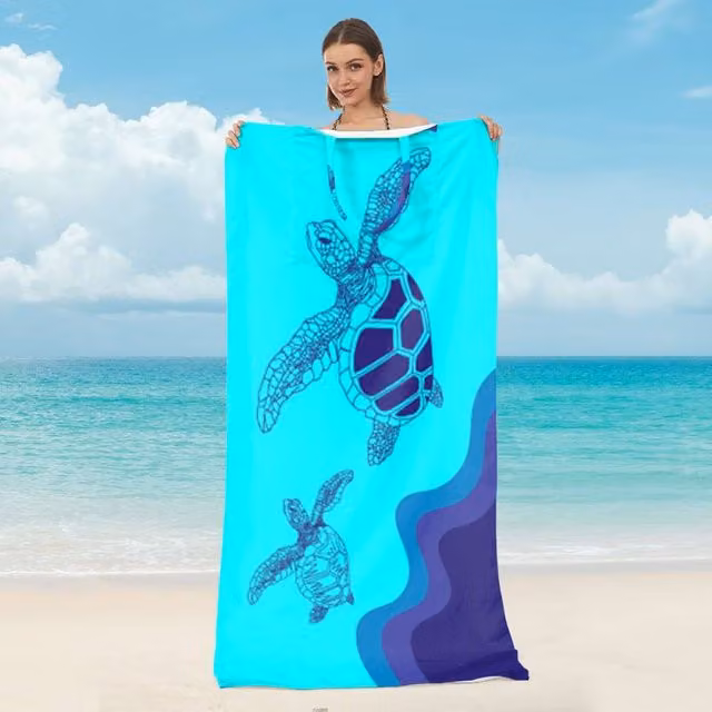 Quipulse Style 7 2-in-1 Beach Towel and Shoulder Bag in Blue
