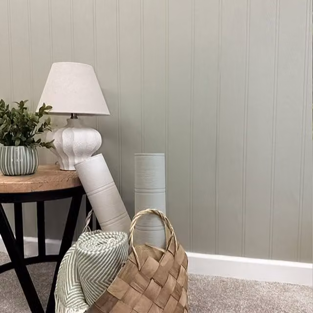 Belgravia Decor Striped Wood Look Textured Panel Roll in Green