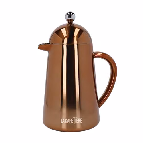 La Cafetiere Havana Copper Stainless Steel Double Walled Insulated Cafetiere, Eight Cup