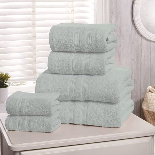 Rapport Home Camden 6 Piece Pure Cotton Towel Bale in Duck Egg Blue