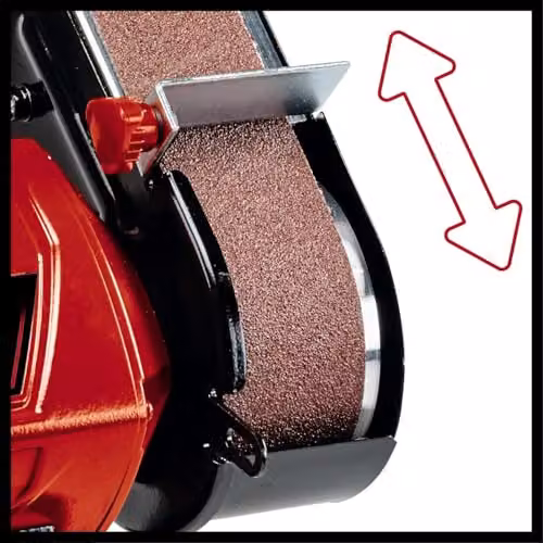 Einhell 350W 2-in-1 Benchtop Belt and Disc Sander in Red and Black – 3
