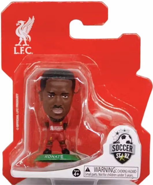 SoccerStarz Liverpool Ibrahima Konate Home Kit 2025 Mini Figure, Red