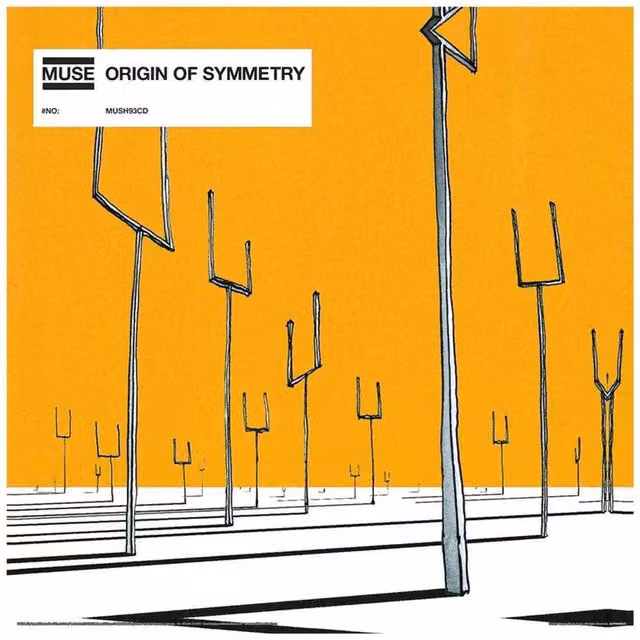 Muse Origin Of Symmetry Abstract Typography Paper Poster in Yellow