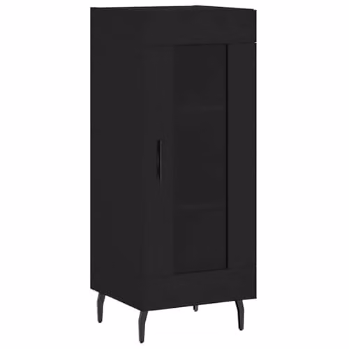 vidaXL Black Matt Sideboard in Engineered Wood W/D/H: 34.5 x 34.0 x 90.0 cm