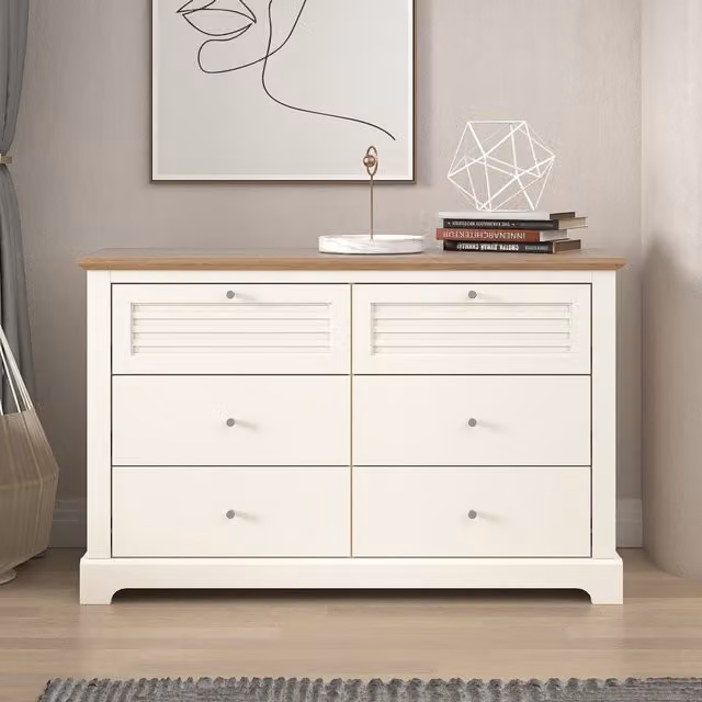 GFW Salcombe 6 Drawer Chest in White