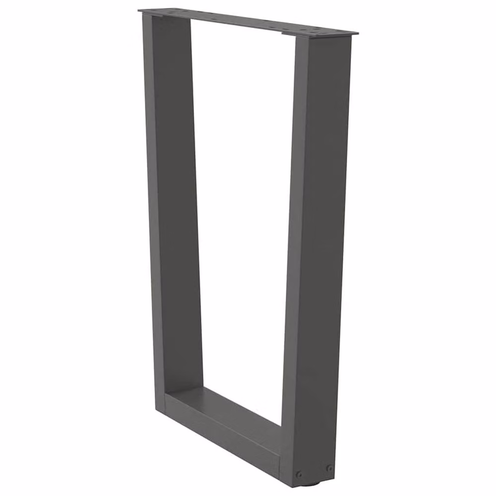Berkfield Home Modern V-Shape Dining Table Legs, 2 Pieces, Anthracite Grey, W/H: 60 x 72-73.3 cm – 4