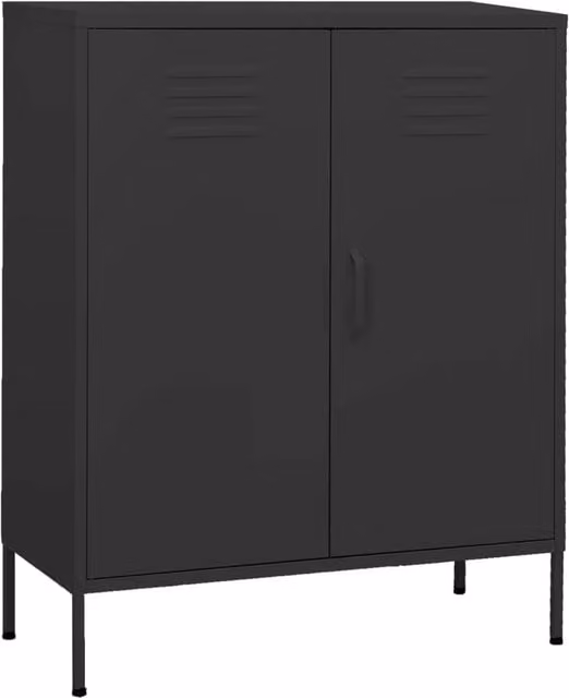 Berkfield Home Anthracite Steel Storage Cabinet in Dark Grey, W/D/H: 80 x 35 x 101.5 cm – 1