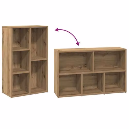 vidaXL Artisan Oak Book Cabinet in Brown, W/D/H: 50 x 25 x 80 cm – 4