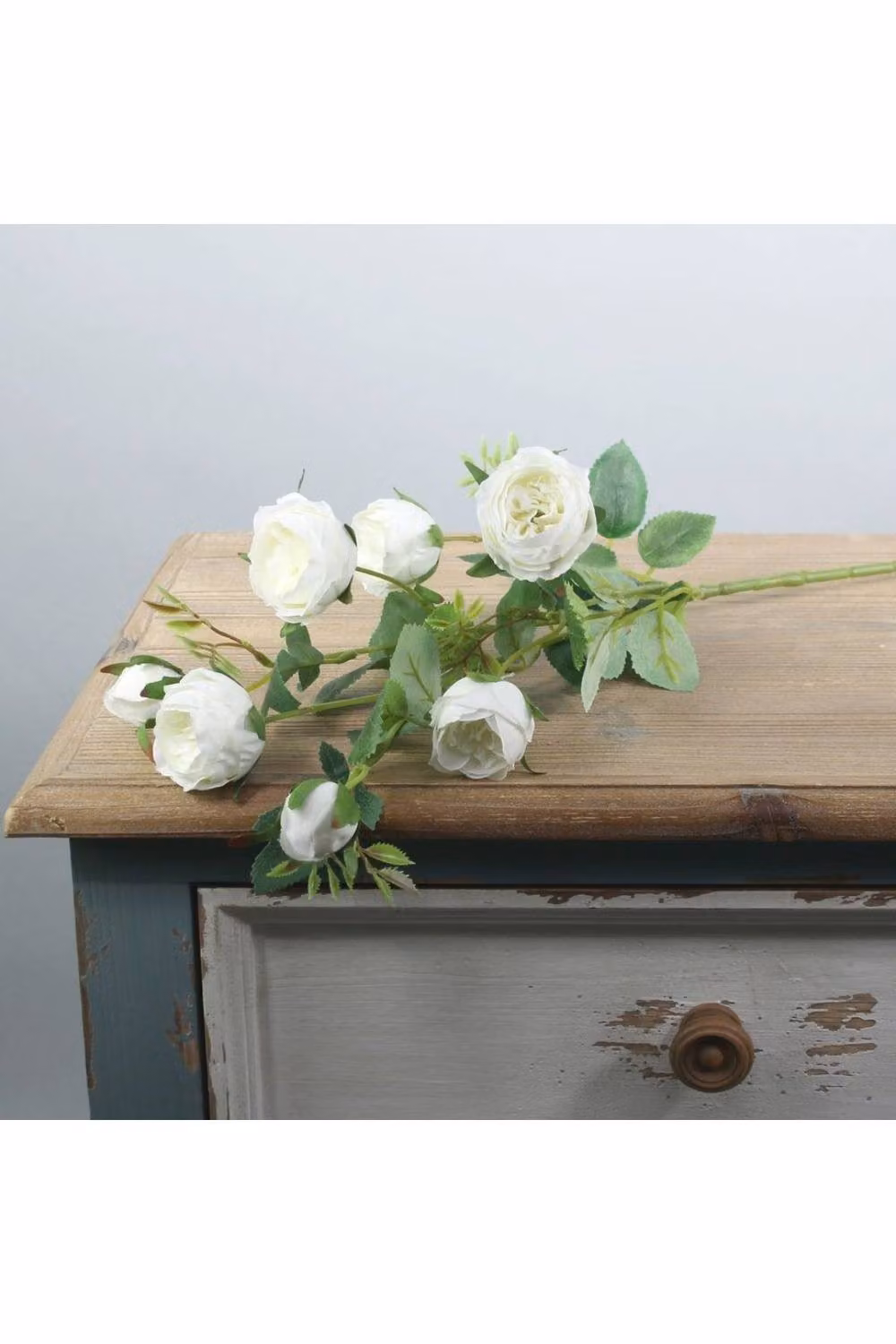 KDMD Ivory White Peony and Rose Floral Spray, 2 Pack – 2