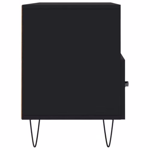 vidaXL Modern Black TV Cabinet in Matt MDF and Metal, W: 102 cm, D: 36 cm, H: 50 cm – 4