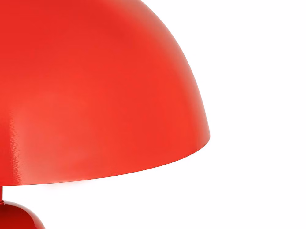 Vente-unique Larkin Mushroom Table Lamp in Glossy Red Metal, D39 x H52 cm – 3