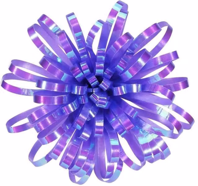 KDMD Iridescent Lilac Firework Bows, 12 Pack, Diameter: 7 cm