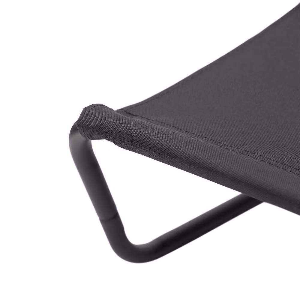 Harbour Housewares Folding Beach Loungers, Pack of 2, Matt Black – 2