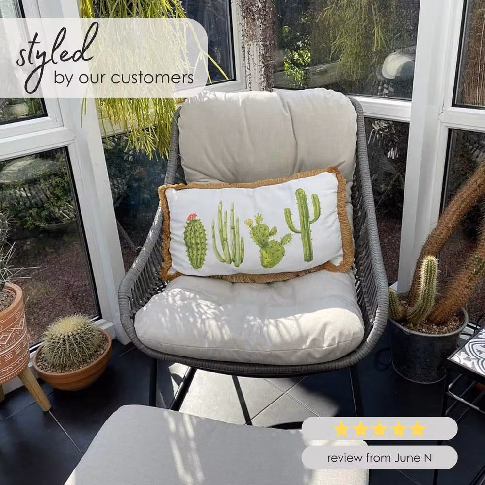 FurnitureboxUK Tahiti Grey Rattan Outdoor Garden Chair and Footrest with Beige Cushions – 3