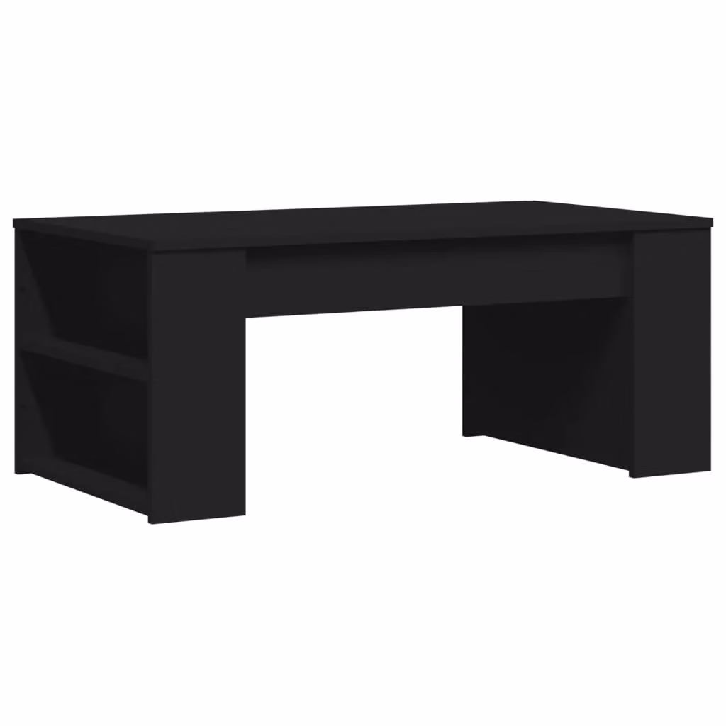 Berkfield Home Modern Black Coffee Table, W/D/H: 102 x 55 x 42 cm – 2