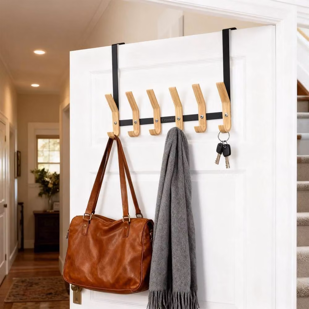 Kelvenix 12 Hook Over Door Hanger in Brown – 2