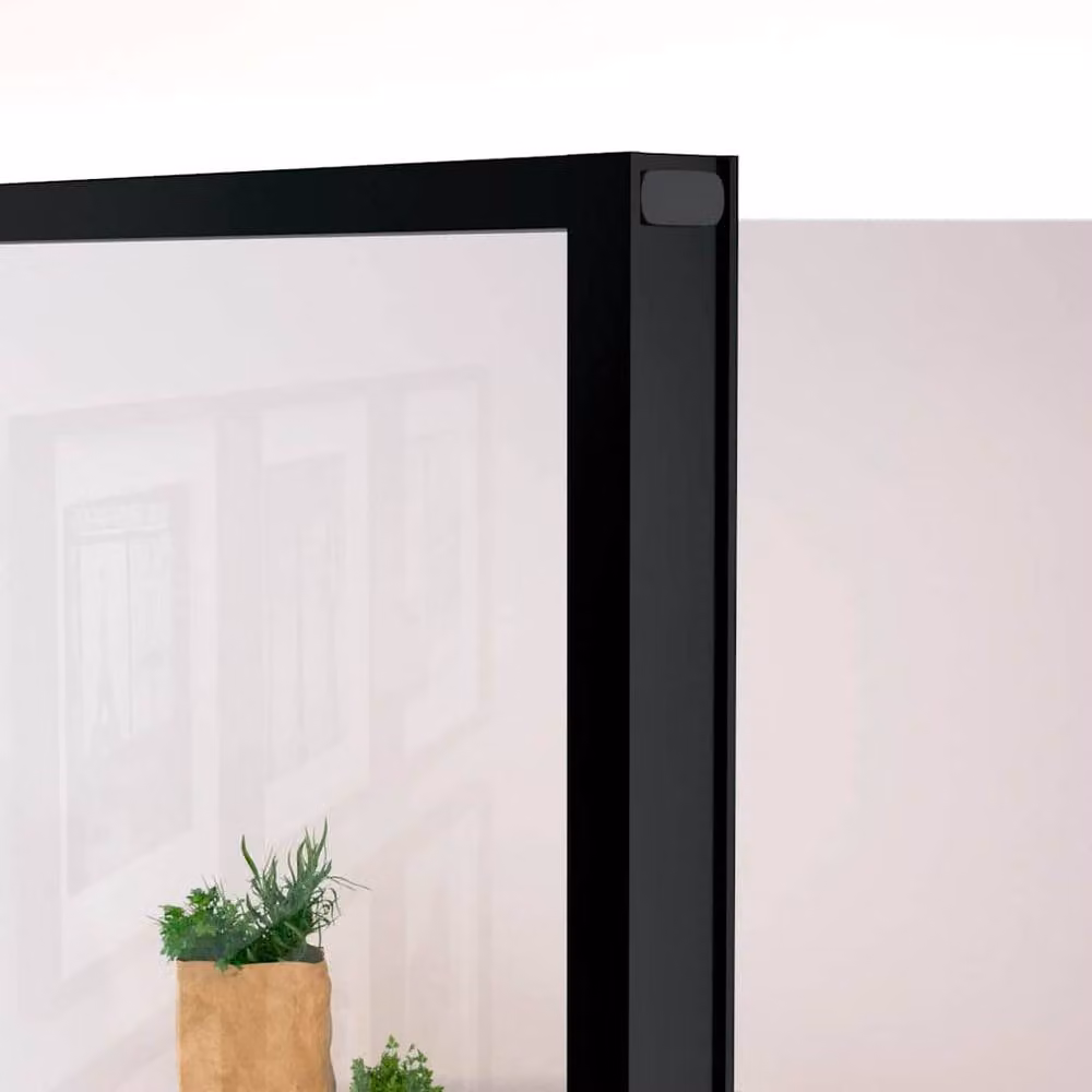 Berkfield Modern Interior Door in Black with Tempered Glass and Aluminium, W: 93 cm, H: 201.5 cm – 3