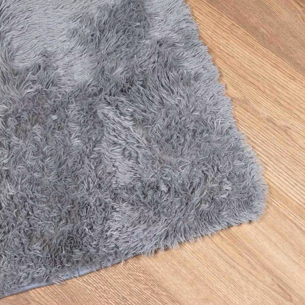 Berkfield Home NAVARRA Shaggy High Pile Rug, Grey, W: 80 cm, D: 150 cm – 2