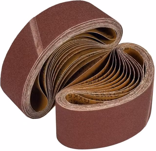 VOGREX 26-Piece Sanding Belt Set for Wood, Paint and Metal, Brown, 75 x 533 mm – 1