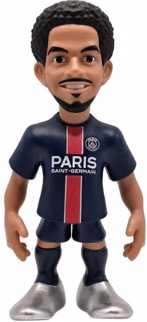 Paris Saint Germain FC Warren Zaire-Emery MiniX Football Figurine, Multicolour and Blue