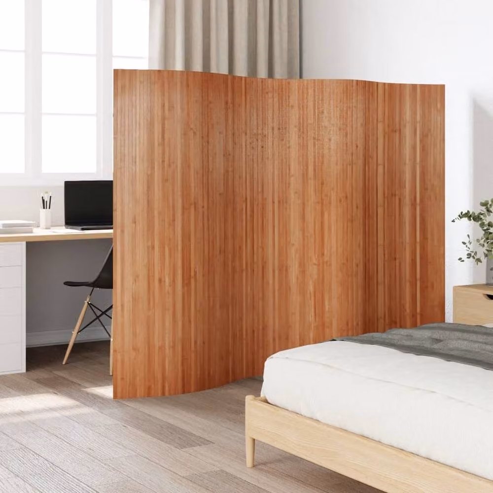 Berkfield Home Brown Bamboo Striped Room Divider, W/H: 165 x 250 cm – 2