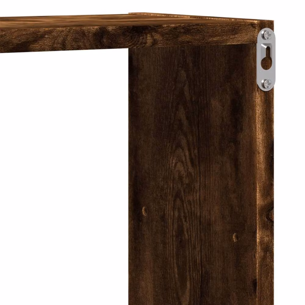 Berkfield Home Smoked Oak Wall Shelf, Brown, W/D/H: 96 x 18 x 60 cm – 6