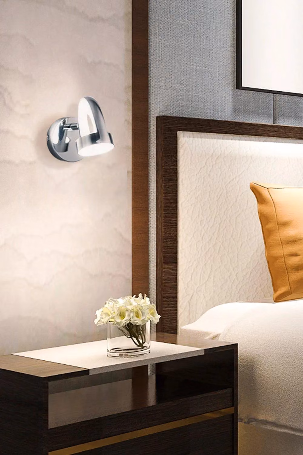Harper Living LED Wall Spotlight in Polished Chrome Silver – 3