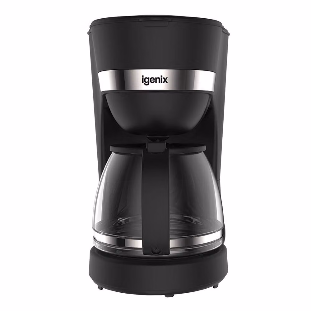 Igenix 1.25L Filter Coffee Maker with Keep Warm Function, 750W, Black – 2