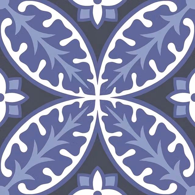 Floor Pops Pack of 10 Self Adhesive Blue Vinyl Floor Tiles