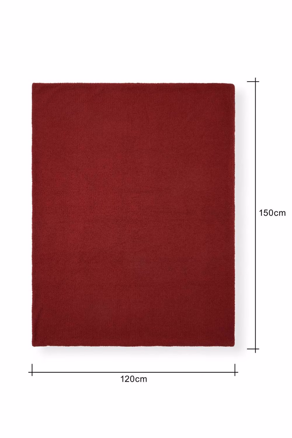 BHS Red and Orange Fluffy Teddy Bear Fleece Throw, W/D/H: 150 x 120 x 120 cm – 3