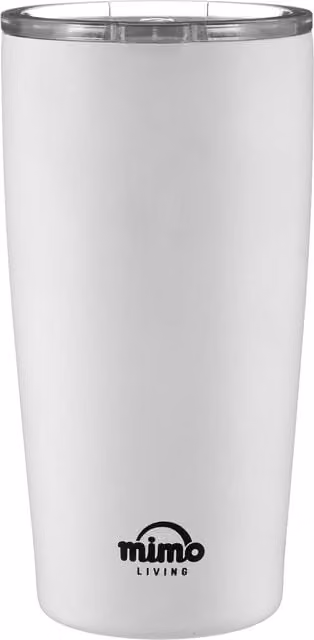 Orsina White Stainless Steel and Plastic Travel Mug with Lid