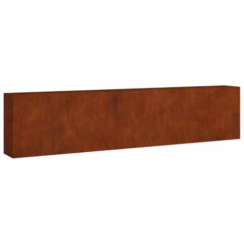 vidaXL Corten Steel Raised Bed in Brown, W/D/H: 360 x 40 x 80 cm – 1