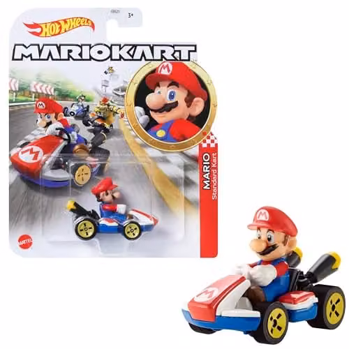 Mattel Hot Wheels Mario Kart Mario Standard Kart Red 1:64 Scale Die-Cast Vehicle – 1