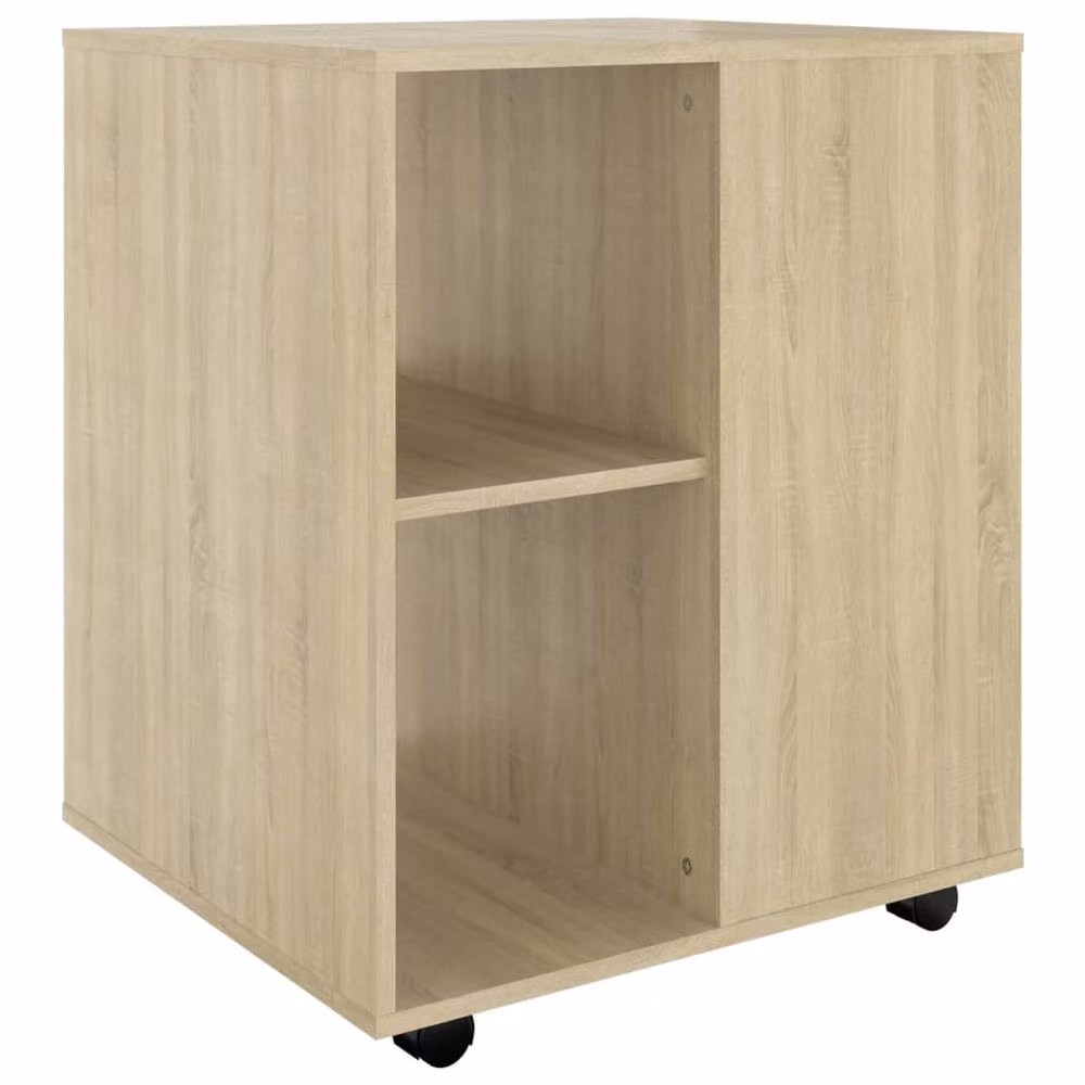 Berkfield Home Rolling Cabinet in Sonoma Oak, Beige, W/D/H: 60 x 53 x 72 cm – 2