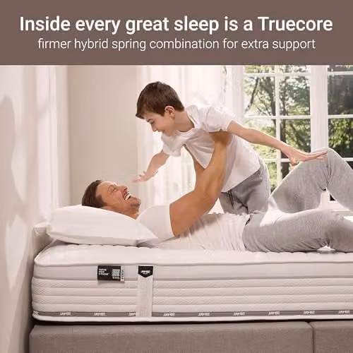 Jay-Be Truecore Hybrid Mattress, White, W/D/H: 135 x 190 x 23 cm – 3