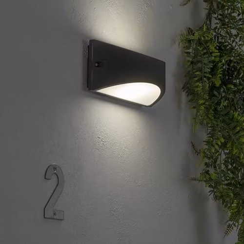 Netlighting FORLIGHT Kapa Up Down LED Wall Fixture, Urban Grey, IP54, 8.7W, 4000K, 444lm – 2