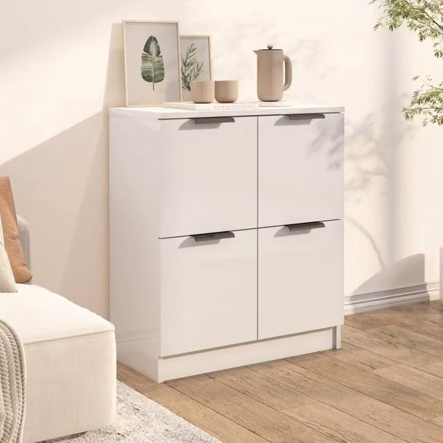 Berkfield Home Modern White Matt Sideboard, W/D/H: 60 x 30 x 70 cm