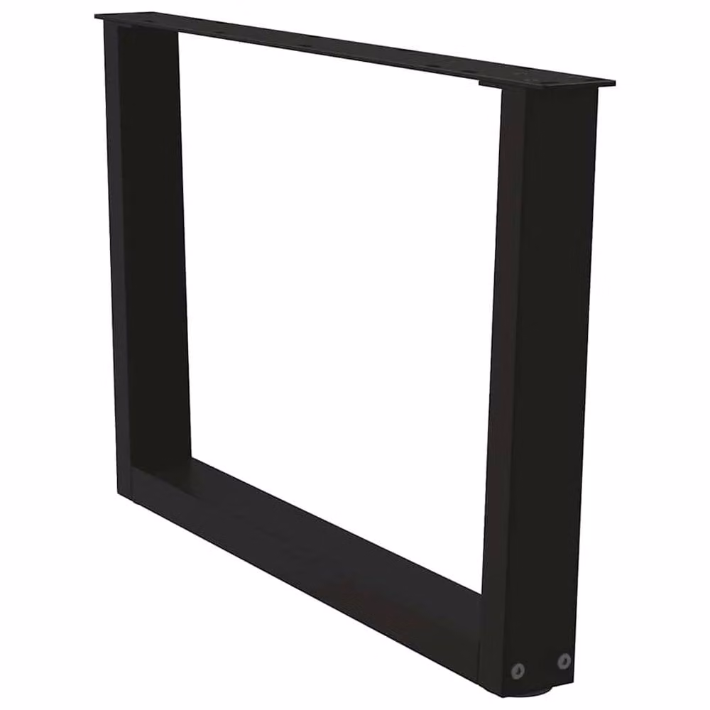 Berkfield Home V-Shape Dining Table Legs, 2 Pieces, Black Steel, H: 70 cm, W: 42-43.3 cm – 2
