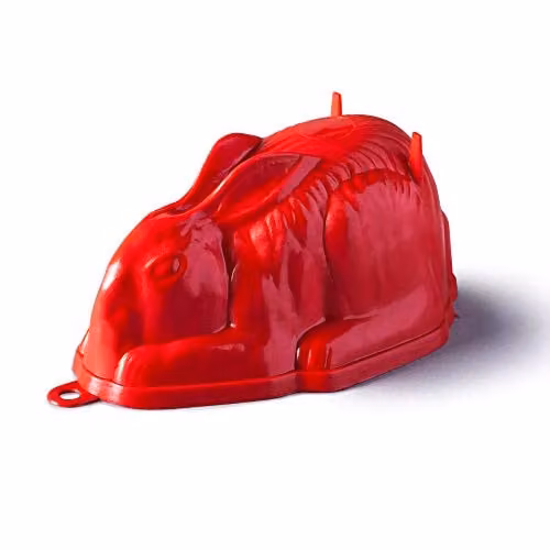 Kilo L31R Zeal Large Rabbit Jelly Mould, Red Silicone Non-Stick – 1