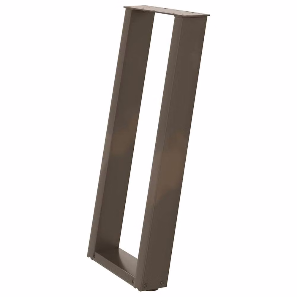 Berkfield Home U-Shaped Console Table Legs, 2 Pieces, Brown Steel, W: 38 cm, H: 72-73 cm – 2