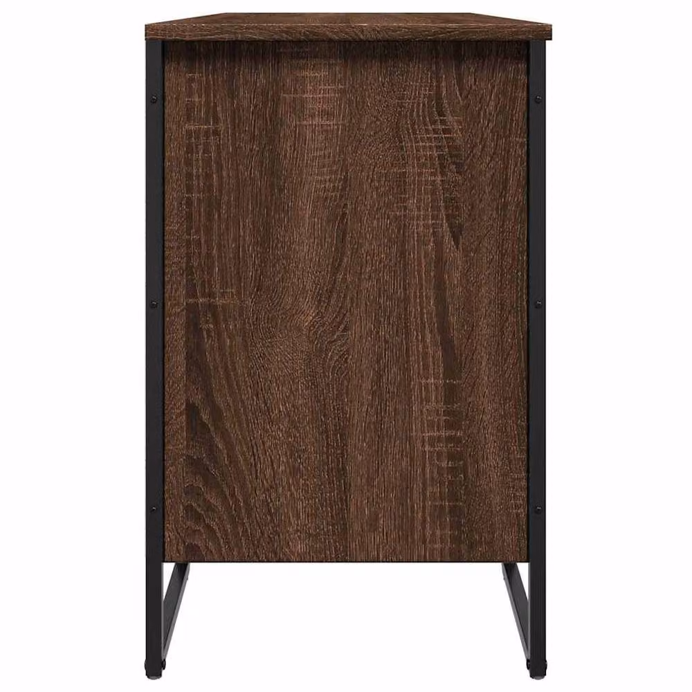 Berkfield Home Brown Oak Shoe Cabinet W/D/H: 90 x 38 x 61.5 cm – 4