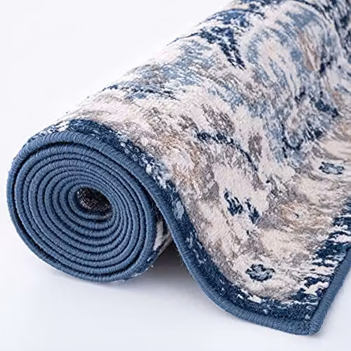 The Rugs Vintage Oriental Area Rug in Blue and Beige, W: 170 cm, D: 120 cm – 6