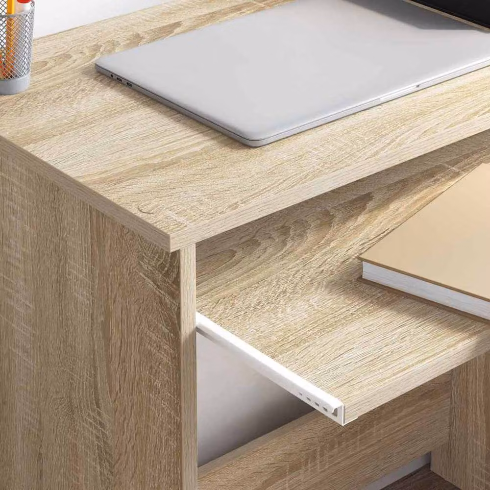 Berkfield Home Sonoma Oak Computer Desk in Light Oak – 3