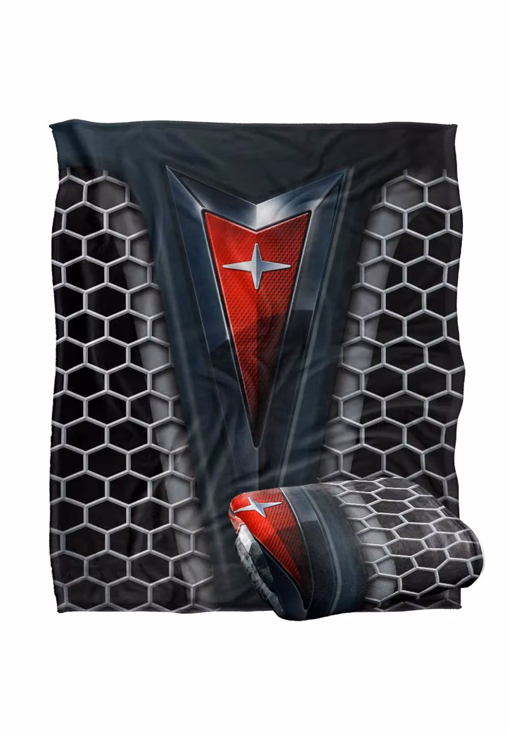 LOGOVISION Pontiac Red Emblem Super Soft Fleece Throw Blanket, White, W/D/H: 152 x 127 cm – 7