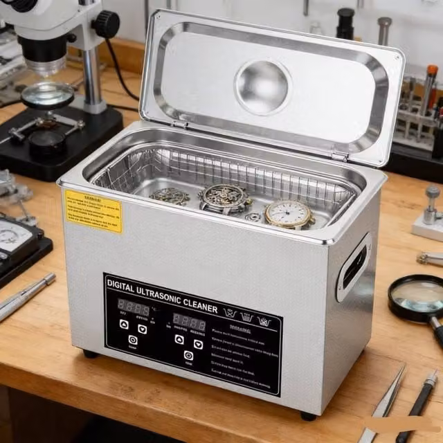 SPETLEK Digital Ultrasonic Cleaner 2L Stainless Steel Bath in Silver – 1