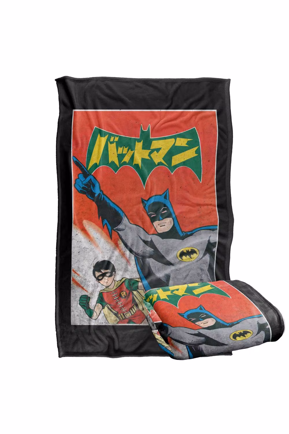 LOGOVISION Batman Robin Kanji Big Logo Super Soft Silky Touch Fleece Throw Blanket, Multicolour, W: 152 cm, D: 127 cm – 7