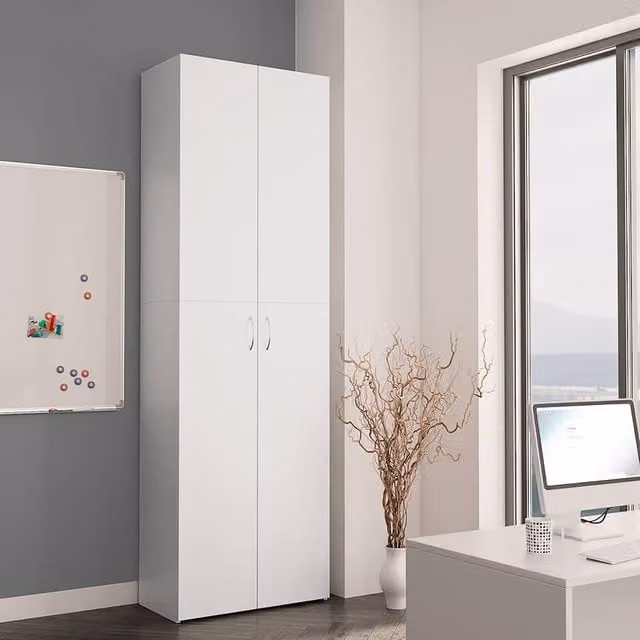 Berkfield Home Office Cabinet in White, W/D/H: 60 x 32 x 190 cm – 1