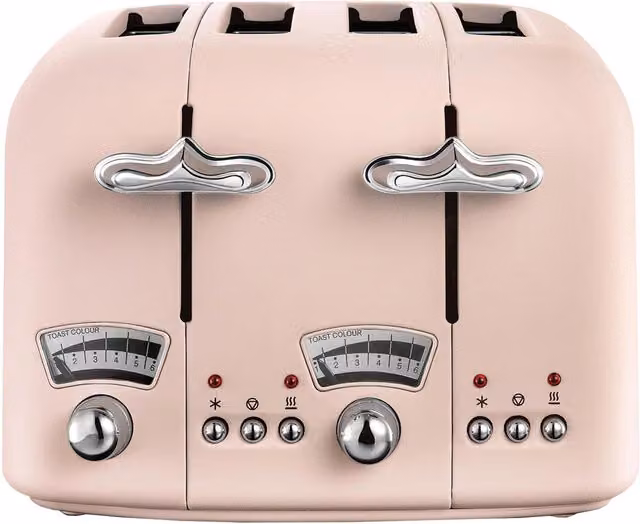 DeLonghi Argento 4 Slice Toaster, Pink